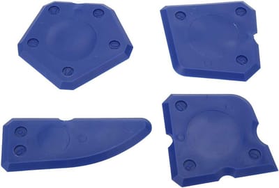 Kitgereedschap Set - Kitafwerking Tools - Gladde Voegen - Ergonomisch Ontwerp - 4 Delig - Blauw