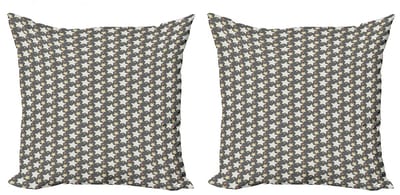 ABAKUHAUS – Retro kussenhoes 2x40x40 cm – Dubbelzijdig bedrukt – Microfaser Multicolor