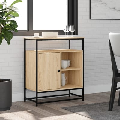 vidaXL - Dressoir - Sonoma - Eiken - 69x35x80 - cm - Bewerkt - Hout