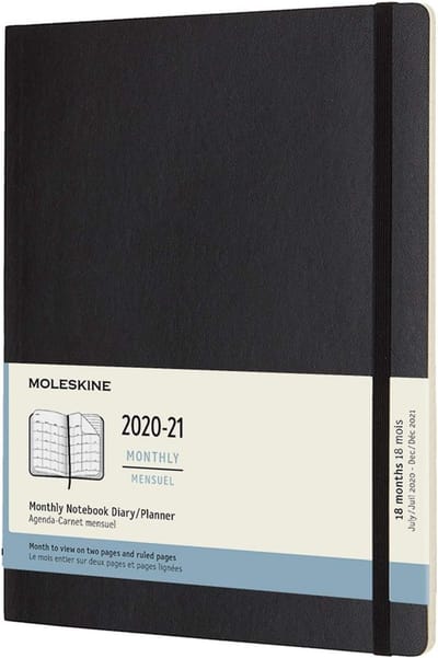 Maandelijkse Planner - Agenda 18 Maanden - Afspraken Bijhouden - Softcover met Sluiting - X-Large - Zwart