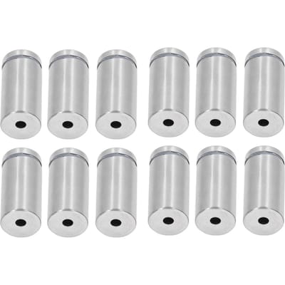 12 Stuks Afstandsschroeven Roestvrij Staal Muurbord Reclame Hardware Nagel voor Acryl 19x40mm
