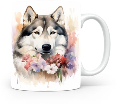 Mok Malamute Beker voor koffie of tas voor thee, cadeau voor dierenliefhebbers, moeder, vader, collega, vriend, vriendin, kantoor, opa, oma, hond, kerst, sinterklaas, verjaardag
