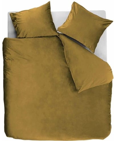 At Home by Beddinghouse Tender dekbedovertrek - Eenpersoons - 140x200/220 cm - Goud