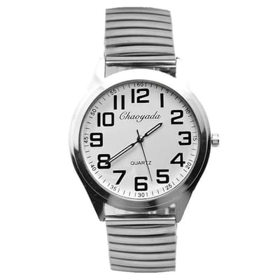 Fako - Horloge - Rekband - Chaoyada - 40mm - Zilverkleurig - Wit