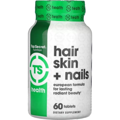 Top Secret Voeding, Gezondheid, Haar Huid + Nagels, 60 Tabletten