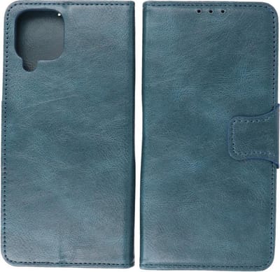 BestCases -  Samsung Galaxy A22 4G Hoesje - Samsung Galaxy A22 4G Bookcase Telefoonhoesje - Samsung Galaxy A22 4G Kaarthouder Portemonnee Hoesje - Kunstleer - Blauw