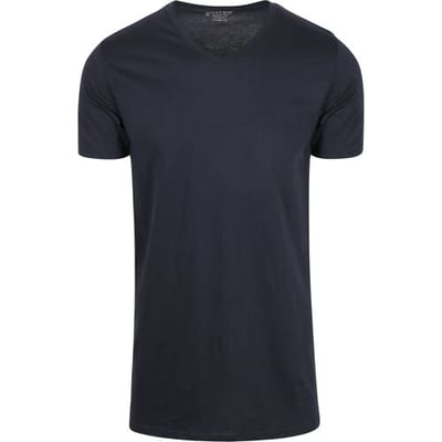 Slater 2-pack T-shirt Basic Extra Lang V-neck Donkerblauw (navy) - Maat XXL - Heren - Extra lange T-shirts