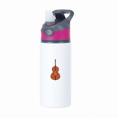 Hacebo® - Violen waterfles met rietje roze - Viool - Violisten - Muzikant - snaarinstrument - cello - water fles - 650ML