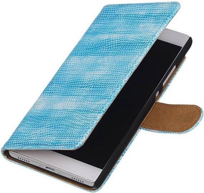 Huawei P8 Bookstyle Wallet Hoesje Mini Slang Blauw - Cover Case Hoes