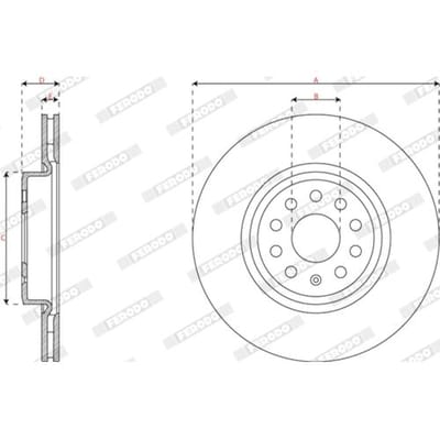 Remschijf FERODO DDF3101C, 2 stuk