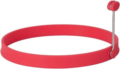 Pannenkoek Ring - Omelet Vorm - Ontbijt Maken - Hoge Temperatuur Bestand - 10 cm Doorsnee - Rood