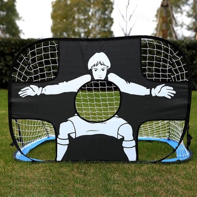 Nylon Voetbaldoelnet Opvouwbaar Voetbaldoel Volwassenen Voetbaldoelnet voor Speeltuin Achtertuin Binnen Buiten blauw