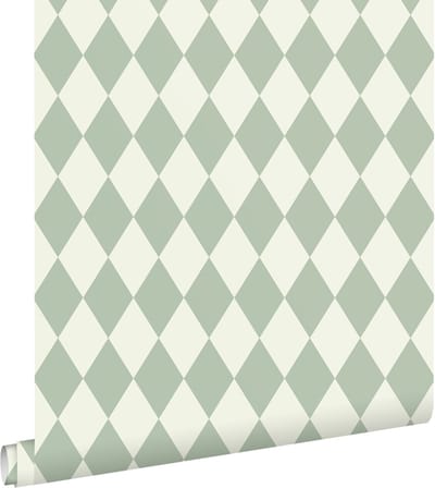 ESTAhome behang ruiten mintgroen - 50 x 900 cm - 131933