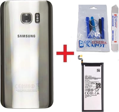 Achterkant + Batterij Samsung Galaxy S7 Edge – Premium – Zilver