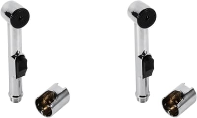 Draagbare douche spray en toilet bidet set, 2 stuks, chroom, ABS, ideaal voor badkamer en hygiëne