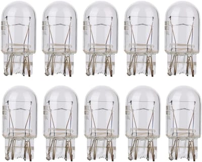Set van 10x T20 W21/5W 12V Autolampen Glasfitting - Wit Licht voor Remlicht en Dagrijverlichting