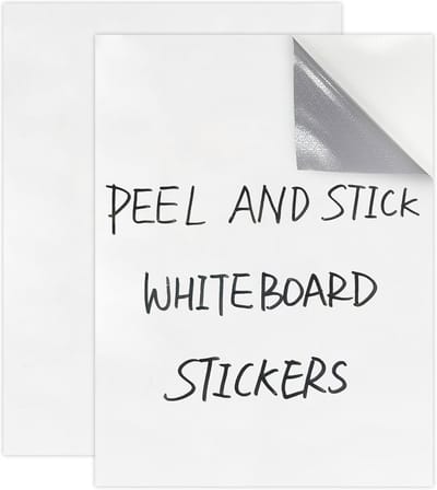 Verwijderbare Zelfklevende Whiteboard Stickers - 2 Vellen A4 voor Thuis, School en Kantoor