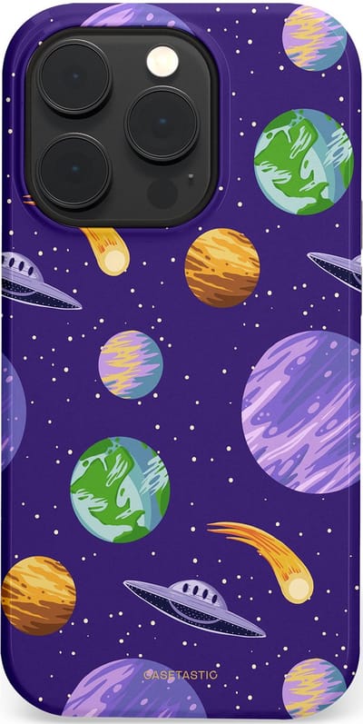 Casetastic Hoesje Geschikt voor Apple iPhone 14 Pro Magsafe - Stijlvolle Beschermende Duo-layer Case - Ufo verkeer