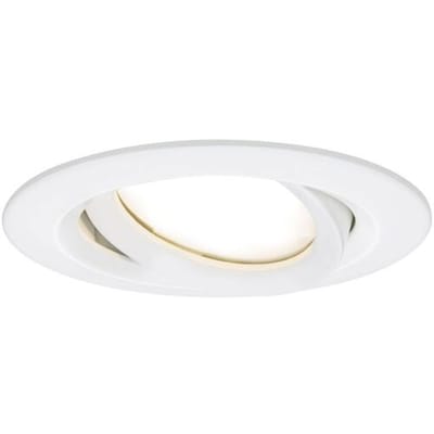 LED-inbouwlamp Nova Plus Coin Enkele lamp zwenkbaar IP65 rond 93 mm 30° Coin 6W 470lm 230V dimbaar 2700K Wit mat
