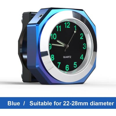 Universele 22-28mm waterdichte stuurmontage horloge motorfiets tijdschema klok met sleutel motorfiets klok stofdicht kwarts klok