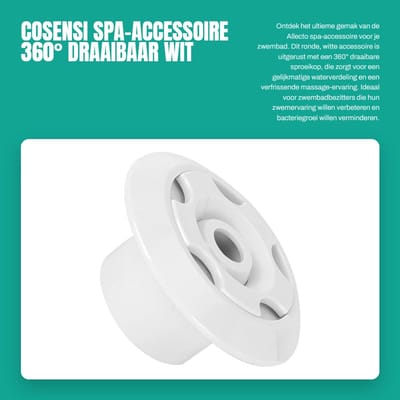 Dailygoods- Accessoires Spa met 360° draaibaar mondstuk - Massagehoek - Hoogwaardig ABS-materiaal - Eenvoudige reiniging - Effectieve bacteriënverwijdering - Massagemondstuk