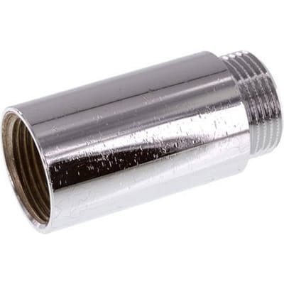 G 1'' F/M Verchroomd Messing Verlengstuk DIN 3523 - 65 mm - FL2S-FM-BC-100G-65L