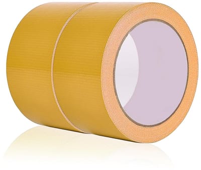 Kleurige Gaffer Tape - 2 Rollen van 50 mm x 20 m, Sterke Plakband voor Reparaties, Duct Tape en Armoured Tape voor Industrieel Gebruik (Geel)