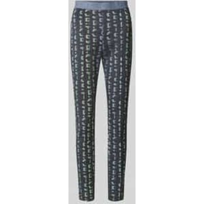 Slim fit broek met logodetail