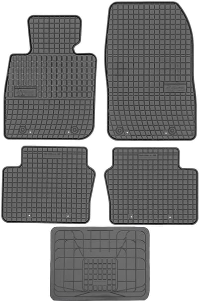 Frogum - Mazda CX-3 - 2015 - Verstelbare Tunnelhoes - Zwarte Rubbermatten