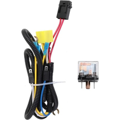 Relais de câble de klaxon universel 12V/24V, pour montage sur calandre, klaxons de tonalité de souffle, câblage de fil de klaxon de moto 12V black