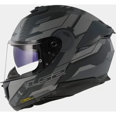 LS2 FF808 Stream II Shadow Mat Titanium Grijs Integraalhelm - Maat XS - Helm