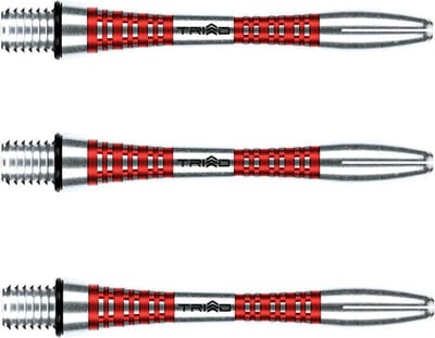 Aluminium Korte Dartstengels Rood - Set van 3