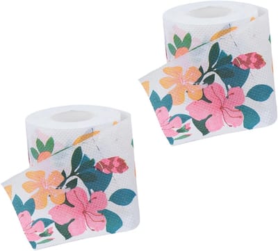 Toiletrollen 2-pack - Bulkrolpapier Servetten - Huishoudelijk Gebruik - Zacht En Comfortabel - 105 cm per rol - Bedrukt