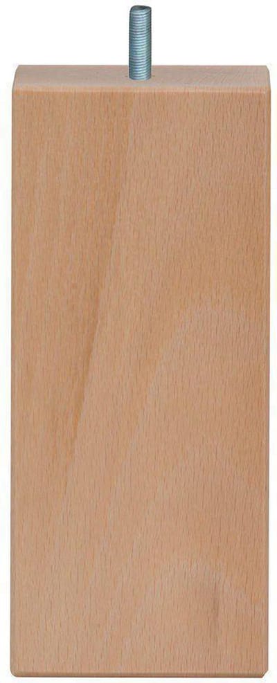 FLE - Meubelpoot vierkant 7 bij 7 cm en hoogte 16 cm van massief hout (M10)