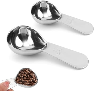 Dailygoody - Eetlepels - Koffielepels - Roestvrij staal - Zwart - Maatlepel - Voor koffie en thee - 15ml en 30ml