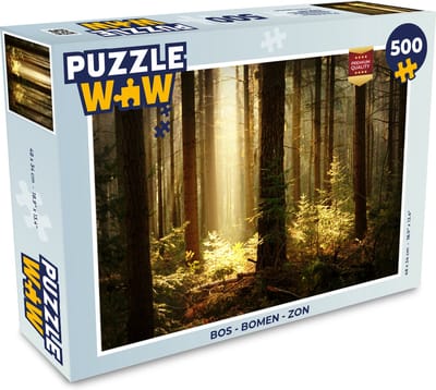Puzzel Bos - Bomen - Zon - Legpuzzel - Puzzel 500 stukjes