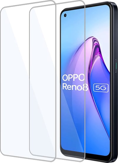 2x Geschikt voor OPPO Reno 8 - Screenprotector - Beschermglas - GuardCover