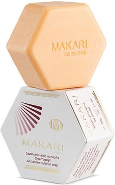Makari Clear Acnyl Sulfur Soap - Bestrijdt acne van binnenuit - Helpt huid kalmeren