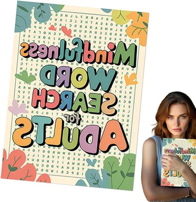 Woordzoekers Boek - Puzzelboek - Ontspanning Thuis - Met Oplossingen - 21 x 28.5 cm - Bloemenprint