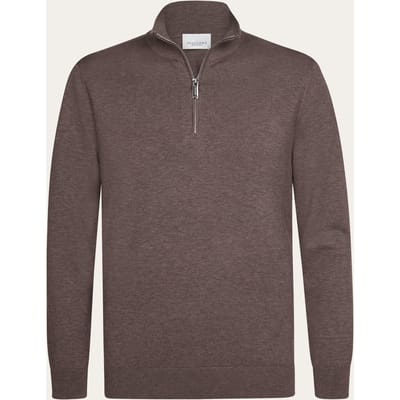 Profuomo - Trui aubergine Profuomo Half Zip Pullovers Aubergine Ppxj30002