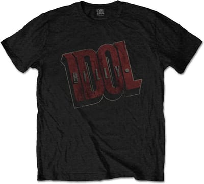 Billy Idol - Vintage Logo Heren T-shirt - S - Zwart