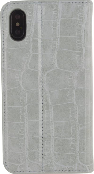 Mobilize Telefoonhoesje geschikt voor Apple iPhone X Hoesje | Mobilize Premium Gelly Bookcase | Pasjeshouder voor 1 Pasje | Telefoonhoesje voor Pinpas / OV Kaart / Rijbewijs - Blauw