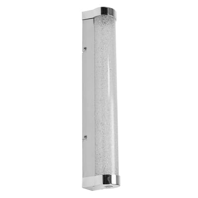 OSRAM ORBIS Tube LED spiegel-/wandlamp, chroom, glas met bubbeleffect, 9W, 900lm, dimbaar, 3000/4000K verstelbaar via wandschakelaar, 40cm diameter, IP44 bescherming tegen vreemde voorwerpen/spatwater