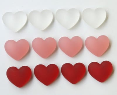TLVX 12 stuks Sterke Hartjes Koelkastmagneten / Leuke Gekleurde 3D Magneten / Whiteboard / Foto Magneet / School / Decoratief / Magnetisch / Love / Valentijn / Notitie / Kantoor / Schoolbord / Hart Magneetjes
