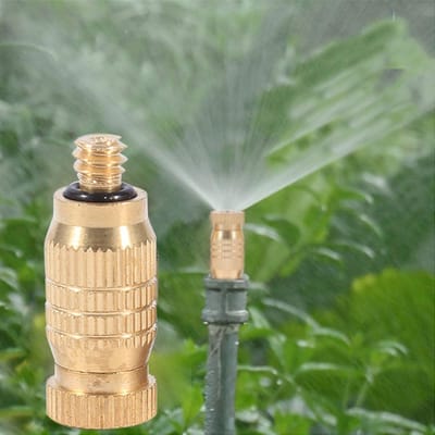 10 Draadgegoten Messing Mist Sprayer Nozzles - Vernevelaar, Tuinspuitkop en Verneveling Accessoires