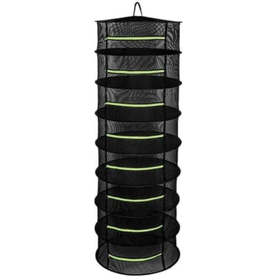 Filet de séchage en couches pour herbes, panier suspendu, support de séchage pliable, sac de séchage en maille pour fleurs, bourgeons, organisateur de plantes 8 Tiers