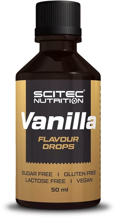 Scitec Nutrition® - Flavour Drops (50 ml - Vanilla) - Vanille - ± 100 doseringen - smaakdruppels - zonder calorieën, suiker, vet of koolhydraten - lactosevrij - geschikt voor veganisten - bakingrediënt