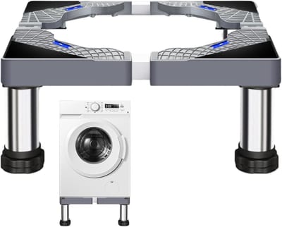 Wasmachine houder - Apparaat sokkel - Verhoogt apparaten - Verstelbaar roestvrij staal - 40 tot 60 cm