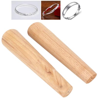 Dailygoods- Armbanddoornstokken Houten - Gereedschap voor Sieraden Maken - Ronde/Ovale Vorm - 2 Stuks - Duurzaam/Hoge Kwaliteit - Precies Ontwerp - Sieradenmaker