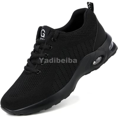 Lichte Veiligheidsschoenen Dames Heren Werk Sneakers Stalen Neus Schoenen Luchtkussen Onverwoestbare Veiligheidslaarzen Anti-smash Werkschoenen 45 black